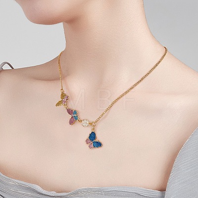 20Pcs Butterfly Alloy Enamel Pendants & Links Connectors JX228A-1