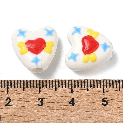 Handmade Porcelain Enamel Beads PORC-K011-02D-1