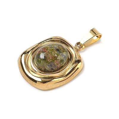 Natural & Synthetic Mixed Stone Pendants STAS-D209-01G-1