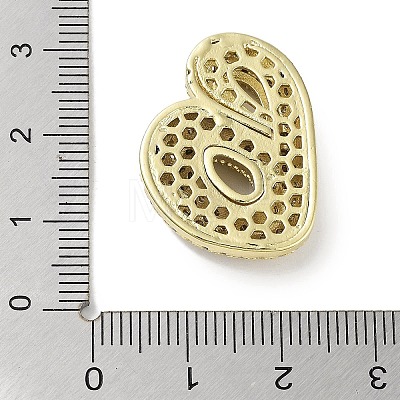 Rack Plating Brass Micro Pave Clear Cubic Zirconia Pendants X-KK-R163-05B-G-1