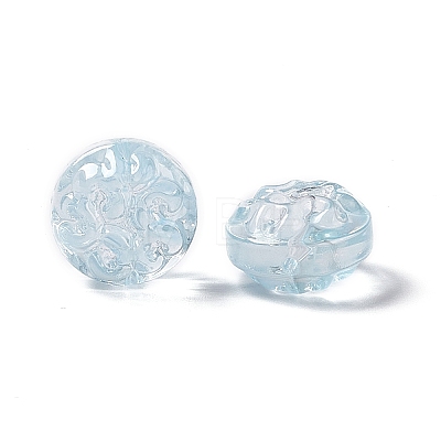 Transparent Spray Painted Glass Beads GLAA-E038-02-1