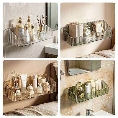 Rectangle Acrylic Wall Mounted Holders for Bathroom AJEW-FZC0003-02A-1