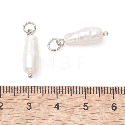 Natural Baroque Keshi Pearl Pendants PALLOY-JF05439-01-1