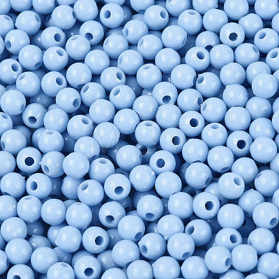 Opaque Acrylic Beads SACR-A006-06B-1