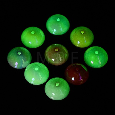 UV Plating Transparent Acrylic Beads X-OACR-Z013-04-1