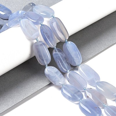 Natural Blue Lace Agate Beads Strands G-H006-A01-01-1