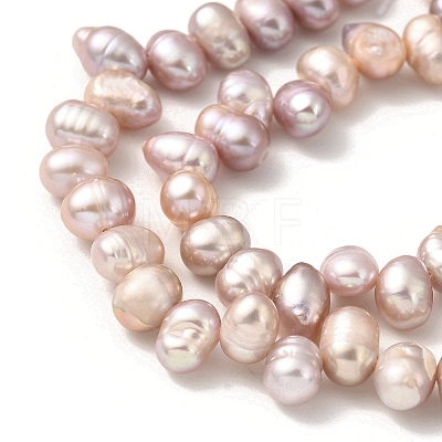 Natural Cultured Freshwater Pearl Beads Strands PEAR-A006-25B-1