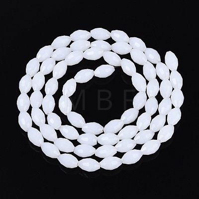 Imitation Jade Glass Beads Strands GLAA-N071-01A-B01-1