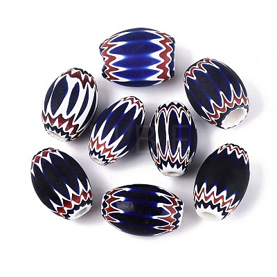 Handmade Millefiori Glass Barrel Beads LA-N002-33A-1