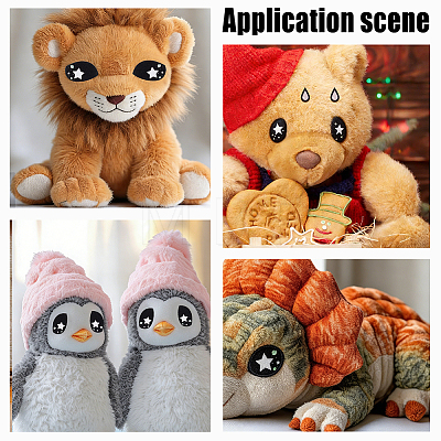 150 Pairs Felt Craft Doll Eye DIY-NB0016-43C-1
