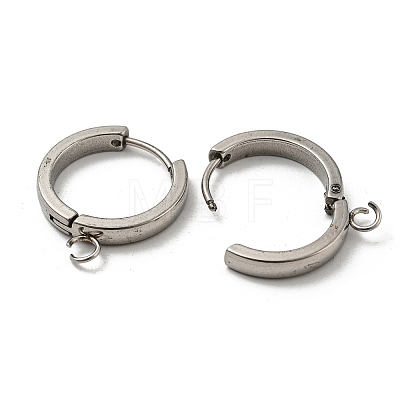 Tarnish Resistant 201 Stainless Steel Huggie Hoop Earrings Findings STAS-A167-01O-P-1