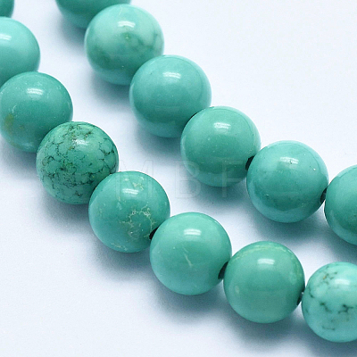 Natural Magnesite Beads Strands G-K244-02-6mm-02-1