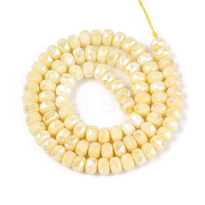 Anti-Tarnish Electroplate Glass Beads Strands GLAA-T025-6mm-11G-1