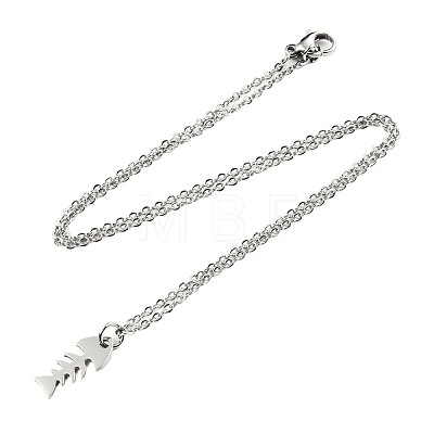 201 Stainless Steel Pendant Necklaces NJEW-S105-JN513-40-1-1