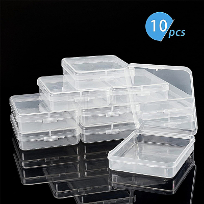 Transparent Polypropylene(PP) Bead Containers CON-WH0074-73-1