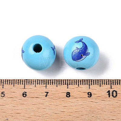 Natural Wood European Beads WOOD-S059-01P-1