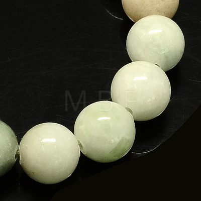 Natural Dyed Yellow Jade Gemstone Bead Strands G-R271-8mm-Y28-1