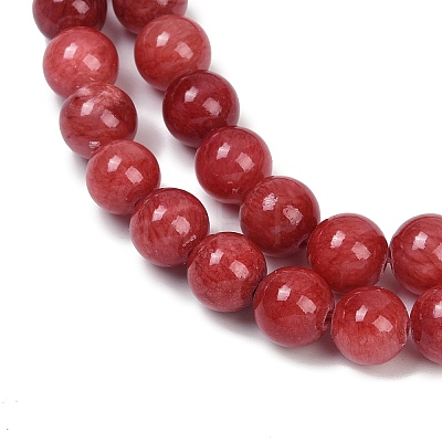 Natural Mashan Jade Round Beads Strands G-D263-10mm-XS04-01-1