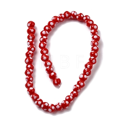 Handmade Lampwork Beads LAMP-D002-6mm-01-1