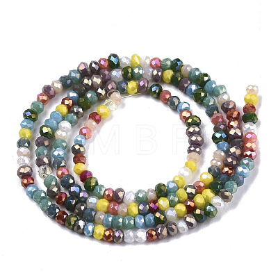Electroplate Glass Beads Strands X-EGLA-N002-04-1