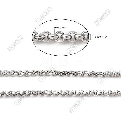 3.28 Feet 304 Stainless Steel Rolo Chains X-CHS-K001-99D-1