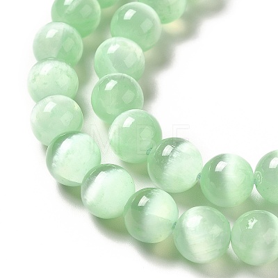 Natural Selenite Beads Strands G-P493-01H-1