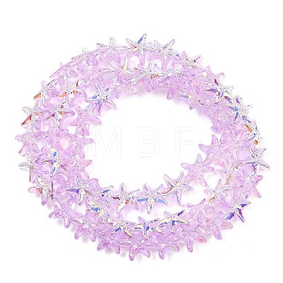 Electroplate Glass Beads Strands EGLA-P069-01A-AB06-1