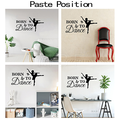 PVC Quotes Wall Sticker DIY-WH0200-096-1