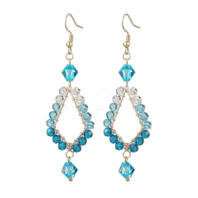 Glass Dangle Earrings EJEW-JE06868-02-1