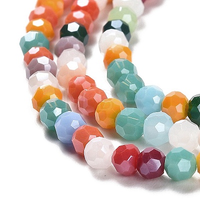 Opaque Glass Beads Strands EGLA-A035-P4mm-HA01-1
