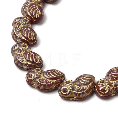 Painted Glass Beads Strands GLAA-Z021-08E-1