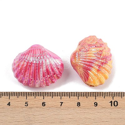 UV Plating Opaque Acrylic Beads OACR-A040-02-1