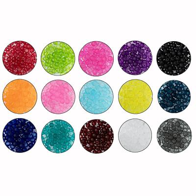 15 Colors Transparent Glass Beads FGLA-JQ0001-01-4mm-1