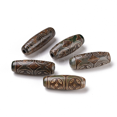 Tibetan Style dZi Beads TDZI-E004-31-1