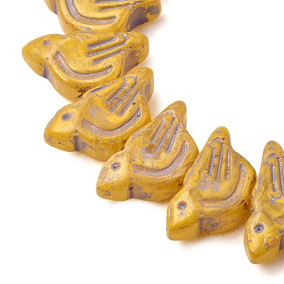 Painted Glass Beads Strands GLAA-Z021-19H-1