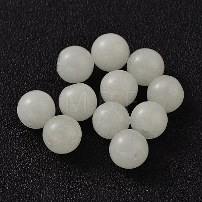 Half Drilled Round Synthetic Luminous Stone Beads G-G-P131-8mm-10-1