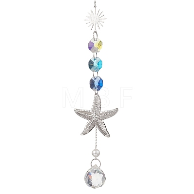 Glass Hanging Suncatchers HJEW-JM04579-01-1