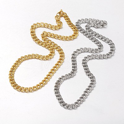 304 Stainless Steel Double Link Chain Necklace STAS-L127-02-1