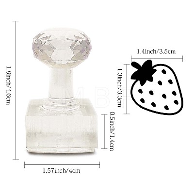 Clear Acrylic Soap Stamps DIY-WH0438-009-1