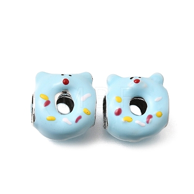 Alloy Enamel European Beads MPDL-F020-11B-P01-1