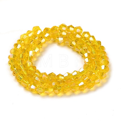 Transparent Electroplate Glass Beads Strands EGLA-A039-T6mm-B22-1