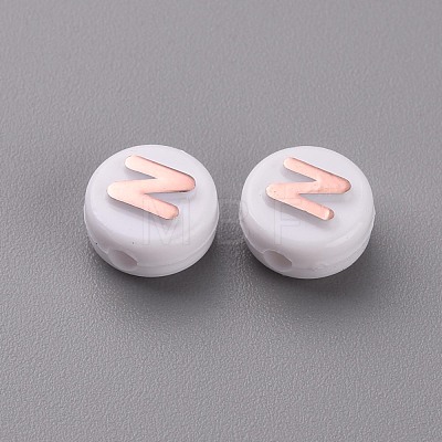 Opaque White Acrylic Beads MACR-N008-45D-1