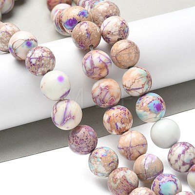 Dyed Natural Regalite/Imperial Jasper/Sea Sediment Jasper Beads Strands G-B124-C03-10-1