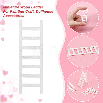 Miniature Wood Ladder DIY-WH0530-43-1