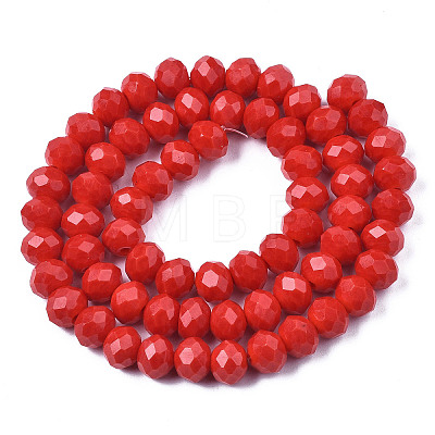 Opaque Solid Color Imitation Jade Glass Beads Strands EGLA-A044-P3mm-D22-1