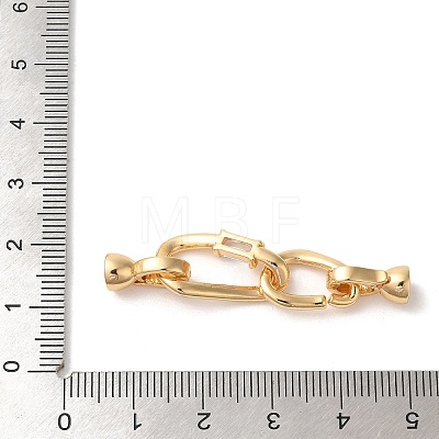 Brass Fold Over Clasps KK-A227-07G-1