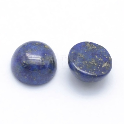 Natural Lapis Lazuli Cabochons G-P393-R11-6mm-1