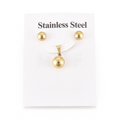 304 Stainless Steel Jewelry Sets X-SJEW-G075-01G-01-1
