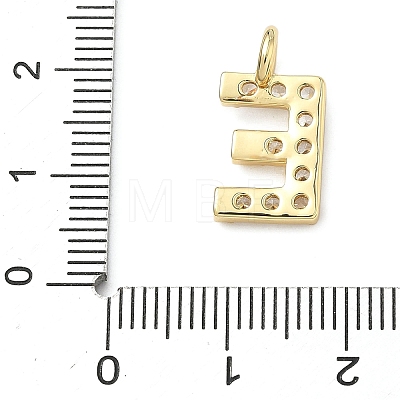 Brass Micro Pave Clear Cubic Zirconia Pendants KK-I476-01G-E-1