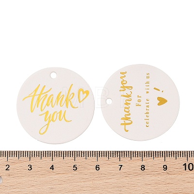 100Pcs Hot Stamping Paper Thank You Printed Gift Tags CDIS-H007-05-1